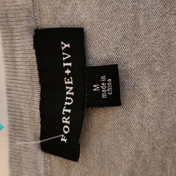 Fortune + Ivy Malabo Grey Button Long-sleeve Sweater - Picture 3 of 5